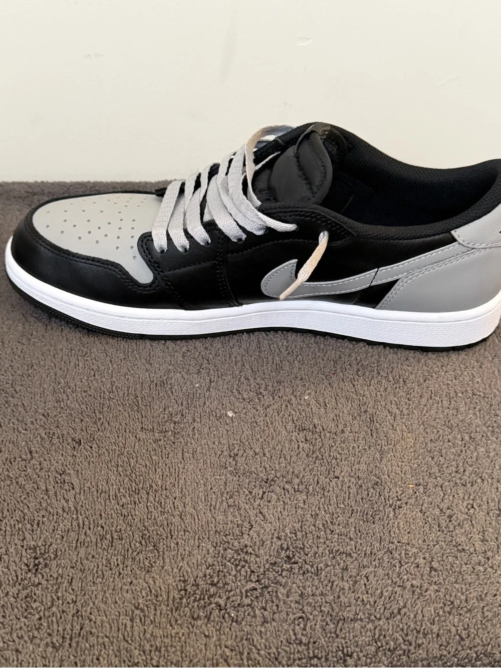 Nike Air Jordan 1 “low”. Men’s size 10 1/2 in “Shadow Grey” colorway.